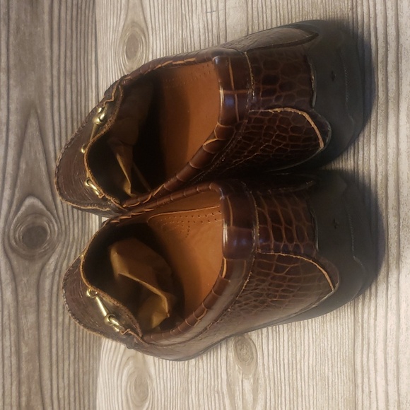 Allen Edmonds Grand Cayman horsebit brown embosed croc mens shoes size … - Picture 3 of 7